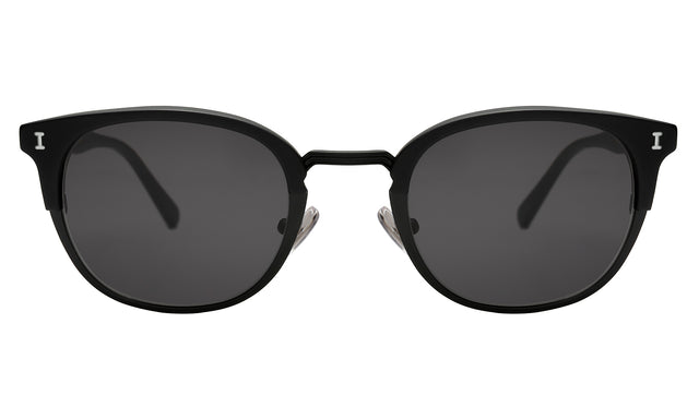 Stockholm Sunglasses in Matte Black with Grey
