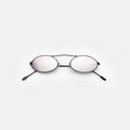 Front view of Sydney Sunglasses in Black/Rose Mirror