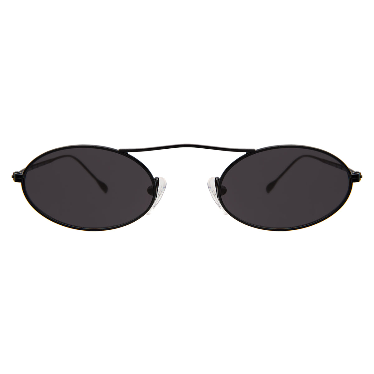 Sydney Sunglasses in Matte Black with Grey lenses, front view