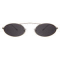 Front view of Sydney Sunglasses in Silver/Grey