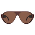 Front view of Telluride Sunglasses in Bordeaux/Brown