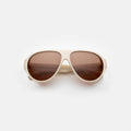 Front view of Telluride Sunglasses in Cream/Brown