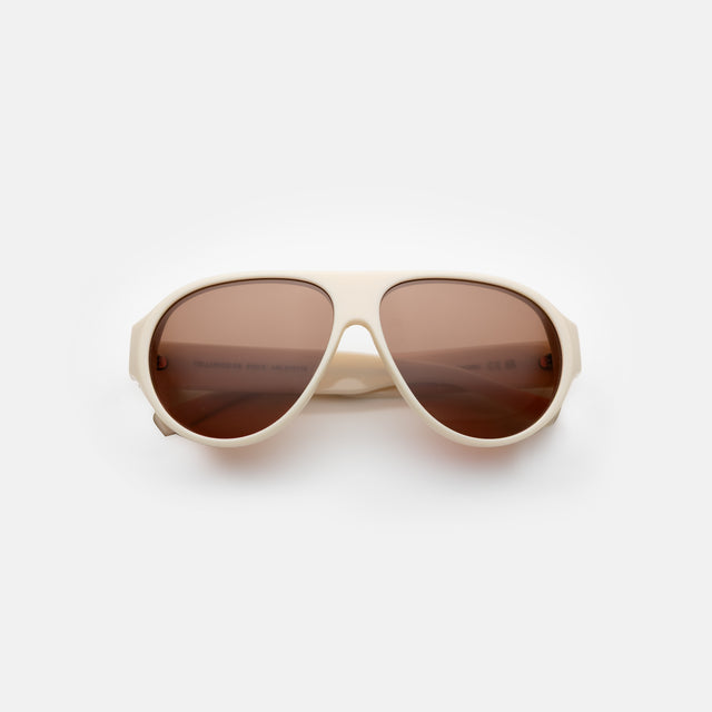 Telluride Sunglasses side view in Cream / Brown