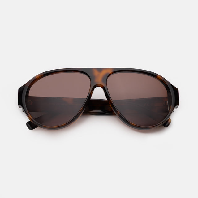 Telluride Sunglasses side view in Havana / Brown