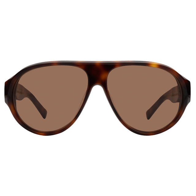 Telluride Sunglasses front view in Mahogany with Brown