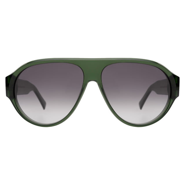 Telluride Sunglasses front view in Pine with Grey Gradient