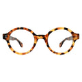 Front view of The Met x illesteva Optical in Light Tortoise/Optical