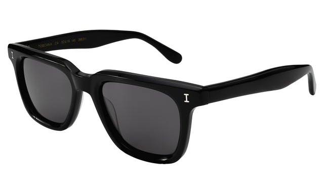 Toscana Sunglasses Side Profile in Black / Grey