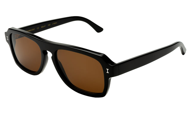 Trancoso Sunglasses Side Profile in Black / Brown