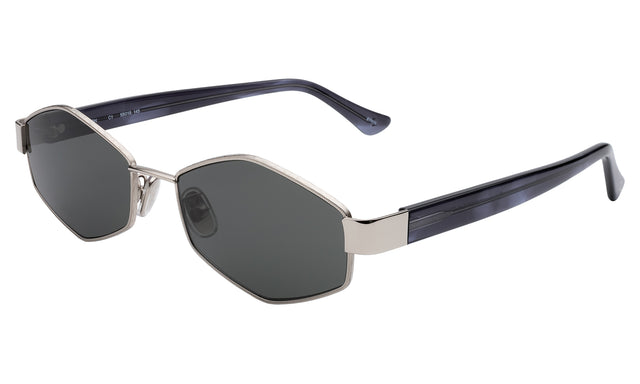 Tucson Sunglasses side view in Silver/Winter / Grey