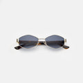Front view of Tucson Sunglasses in Gold/Star Tortoise/Midnight Blue Gradient