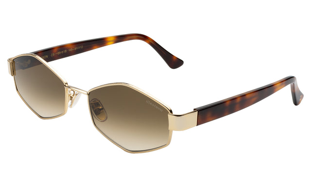 Tucson Sunglasses side view in Gold/Havana / Taupe Gradient