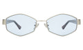 Front view of Tucson Sunglasses in Silver/Havana/Light Blue See Through