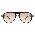 Front view of Vanderbilt Sunglasses in Black/Taupe Gradient