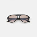 Front view of Vanderbilt Sunglasses in Black/Taupe Gradient