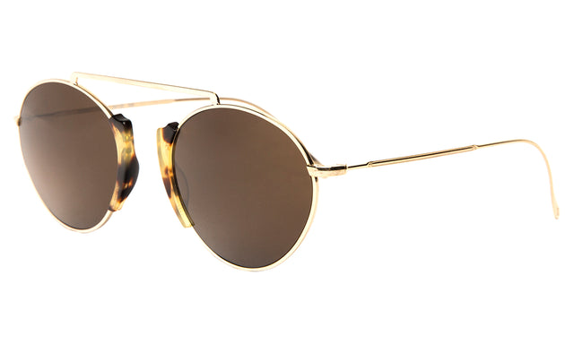 Varese II Sunglasses side view in Tortoise Gold / Brown