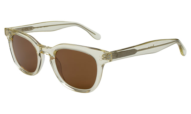 Veneto Sunglasses Side Profile in Champagne / Brown Flat