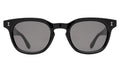 Front view of Veneto Sunglasses in Black/Grey Flat