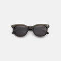 Front view of Veneto Sunglasses in Green/Grey Flat