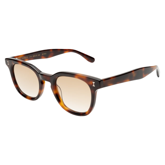 Veneto Sunglasses side view in Havana / Taupe Flat Gradient