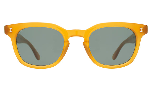 Veneto Sunglasses front view in Honey with Olive Flat