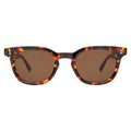 Front view of Veneto Sunglasses in Star Tortoise/Brown Flat
