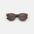 Front view of Veneto Sunglasses in Star Tortoise/Brown Flat