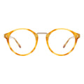 Front view of Village Optical in Amber/Gold/Optical