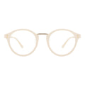 Front view of Village Optical in Cream/Gold/Optical
