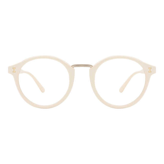 Village Optical front view in Cream/Gold Optical