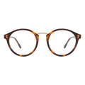 Front view of Village Optical in Havana/Gold/Optical