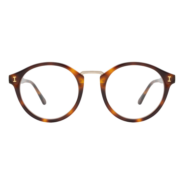 Village Optical front view in Havana/Gold Optical