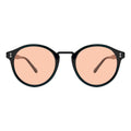 Front view of Village Sunglasses in Black/Matte Black/Sunset
