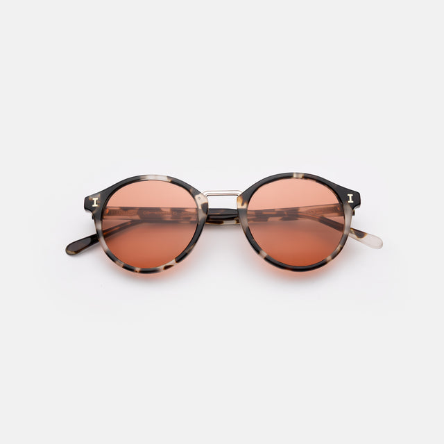 Village Sunglasses side view in White Tortoise/Gold / Sunset