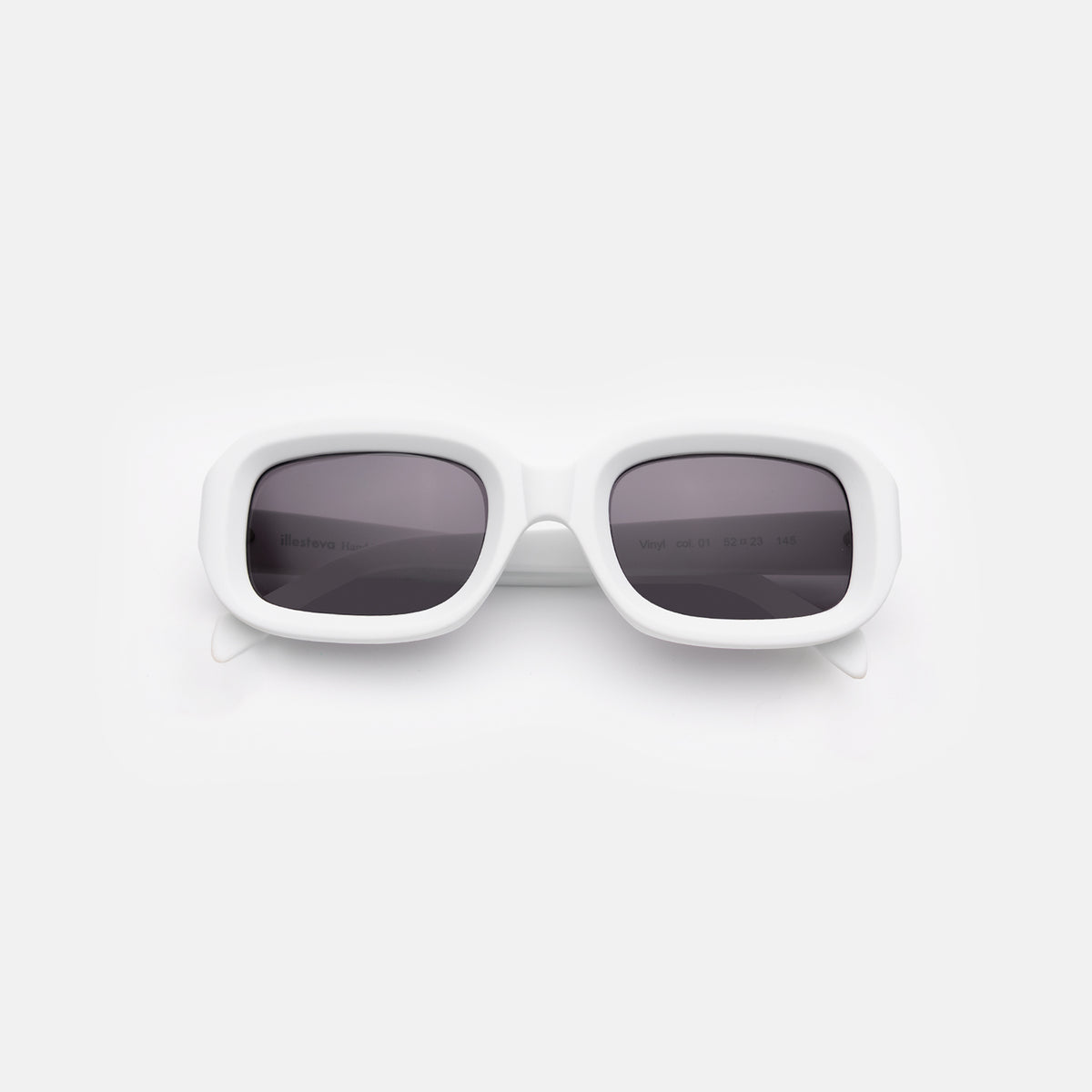 Vinyl Sunglasses in White with Grey lenses