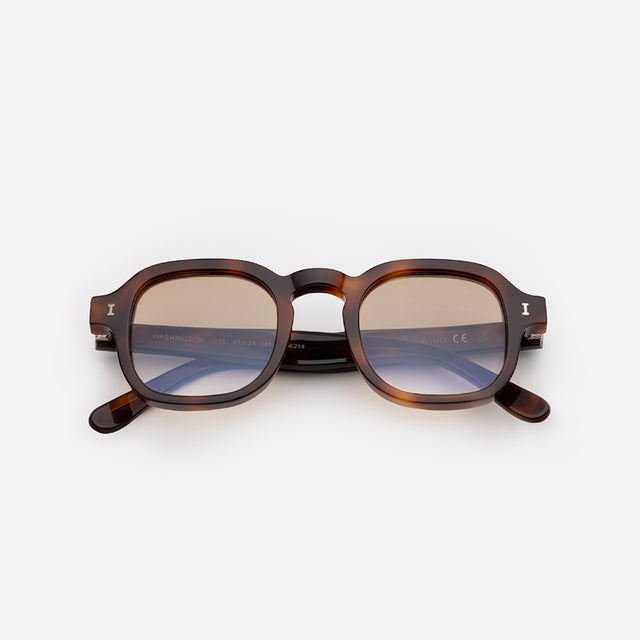 Washington Sunglasses side view in Havana / Taupe Flat Gradient