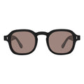 Front view of Washington Sunglasses in Black/Brown Flat