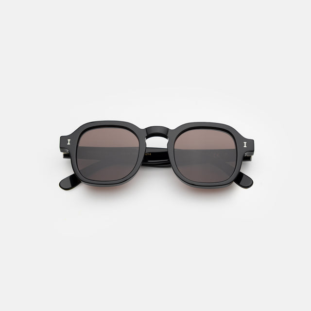 Washington Sunglasses side view in Black / Brown Flat