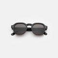 Front view of Washington Sunglasses in Black/Grey Flat