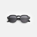 Front view of Washington Sunglasses in Black/Grey Flat