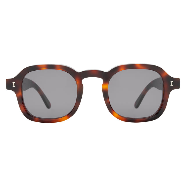 Washington Sunglasses front view in Havana with Grey Flat
