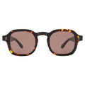 Front view of Washington Sunglasses in Star Tortoise/Brown Flat