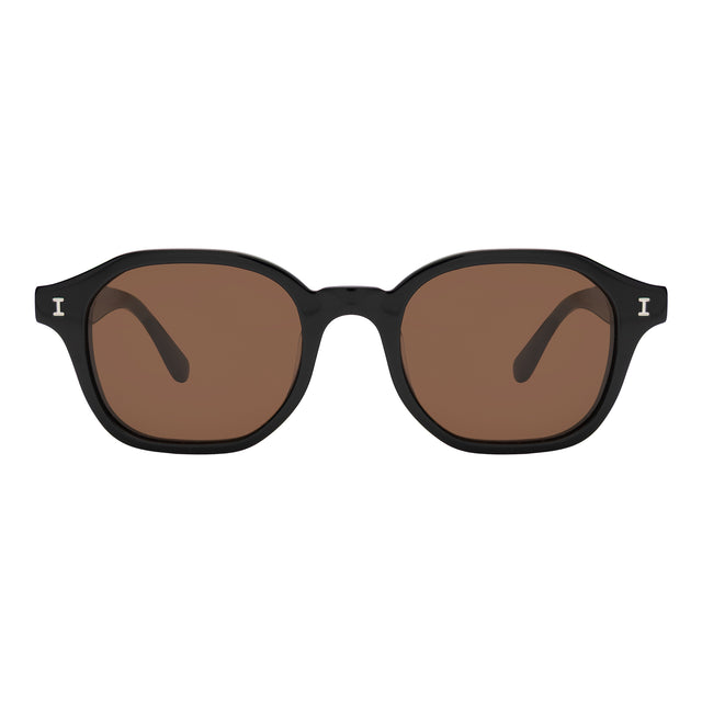 Will Sunglasses front view in Black with Brown