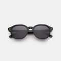 Front view of Will Sunglasses in Black/Gold/Grey