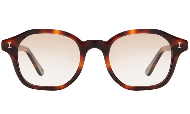 William Sunglasses front view in Havana with Taupe Gradient