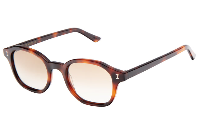 William Sunglasses side view in Havana / Taupe Gradient