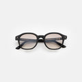 Front view of William Sunglasses in Matte Black/Taupe Gradient