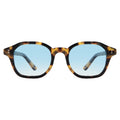 Front view of William Sunglasses in Tortoise/Blue Gradient See Through