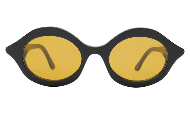 Willow Sunglasses front view in Black with Honey See Through