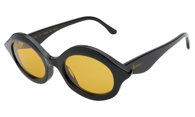 Willow Sunglasses side view in Black / Honey See Through